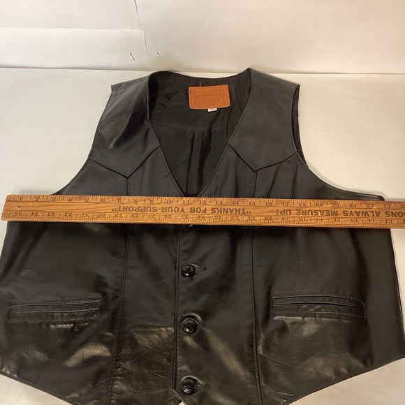 Leather motorcycle vest Howard’s Exclusive Leathers Men’s size 50 - Picture 6 of 12